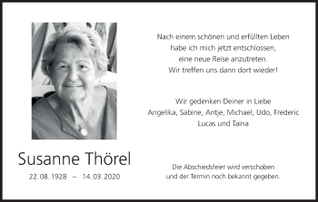 Anzeige von Susanne Thörel von MGO