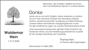 Anzeige von Waldemar Hein von MGO