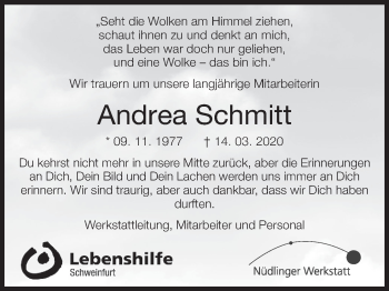 Anzeige von Andrea Schmitt von MGO