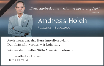 Anzeige von Andreas Holch von MGO