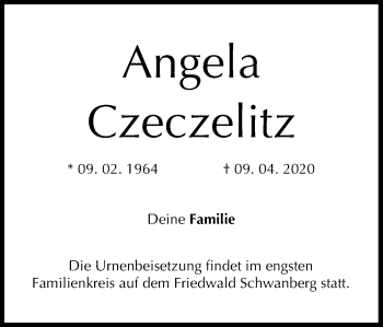 Anzeige von Angela Czeczelitz von MGO