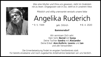 Anzeige von Angelika Ruderich von MGO