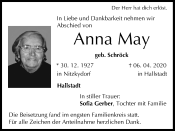 Anzeige von Anna May von MGO