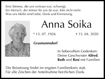 Anzeige von Anna Soika von MGO