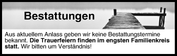 Anzeige von Bestattungen vom 04.04.2020 von MGO