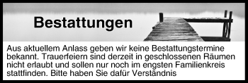 Anzeige von Bestattungen vom 18.04.2020 von MGO
