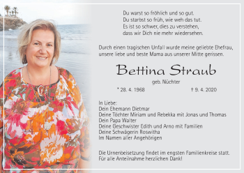 Anzeige von Bettina Straub von MGO
