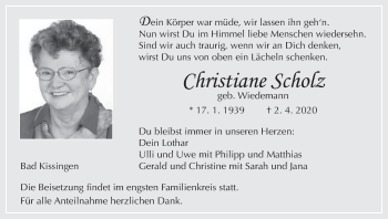 Anzeige von Christiane Scholz von MGO
