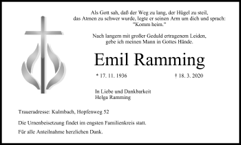 Anzeige von Emil Ramming von MGO