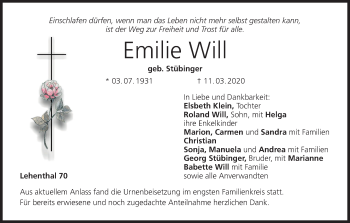 Anzeige von Emilie Will von MGO
