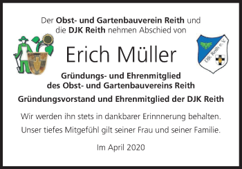 Anzeige von Erich Müller von MGO