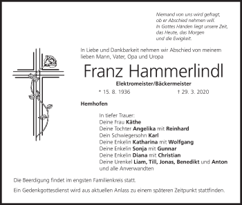 Anzeige von Franz Hammerlindl von MGO