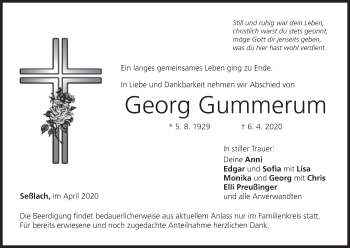Anzeige von Georg Gummerum von MGO