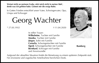 Anzeige von Georg Wachter von MGO