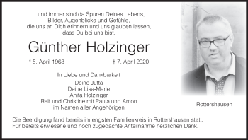 Anzeige von Günther Holzinger von MGO