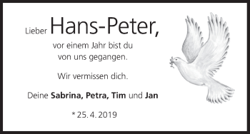 Anzeige von Hans-Peter Hofmann von MGO