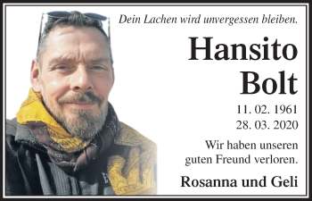 Anzeige von Hansito Bolt von MGO