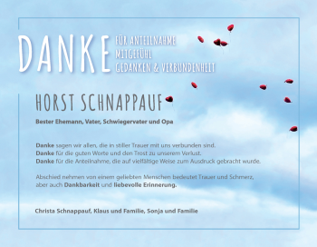 Anzeige von Horst Schnappauf von MGO