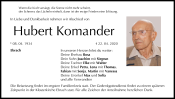 Anzeige von Hubert Komander von MGO