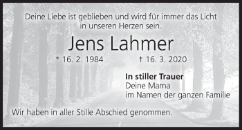 Anzeige von Jens Lahmer von MGO