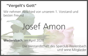 Anzeige von Josef Amon von MGO