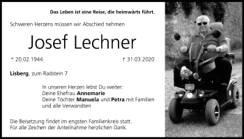 Anzeige von Josef Lechner von MGO