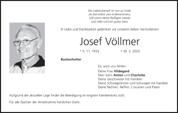 Anzeige von Josef Völlmer von MGO