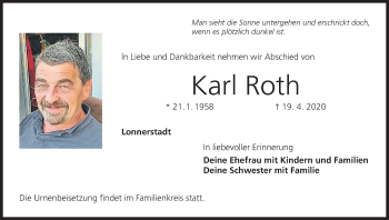 Anzeige von Karl Roth von MGO
