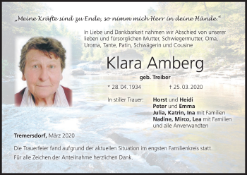 Anzeige von Klara Amberg von MGO