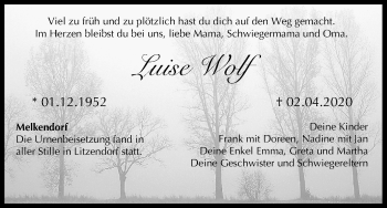 Anzeige von Luise Wolf von MGO