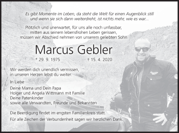 Anzeige von Marcus Gebler von MGO