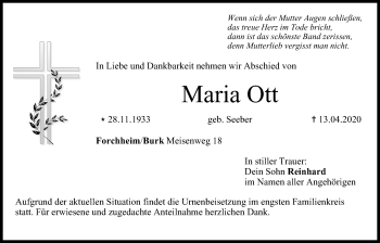 Anzeige von Maria Ott von MGO
