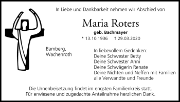 Anzeige von Maria Roters von MGO