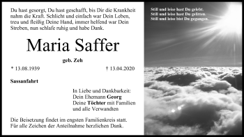 Anzeige von Maria Saffer von MGO