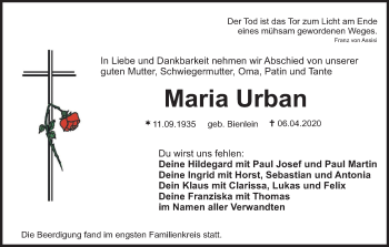 Anzeige von Maria Urban von MGO
