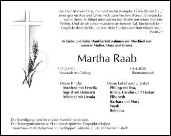 Anzeige von Martha Raab von MGO