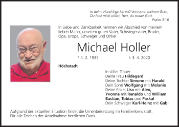 Anzeige von Michael Holler von MGO