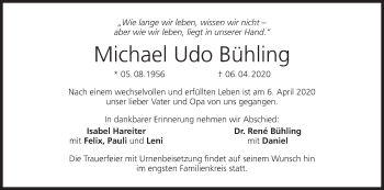 Anzeige von Michael Udo Bühling von MGO