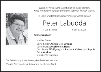 Anzeige von Peter Labudda von MGO
