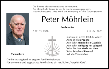 Anzeige von Peter Möhrlein von MGO