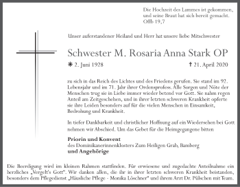 Anzeige von Rosaria Anna Stark von MGO