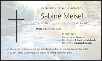 Anzeige von Sabine Meisel von MGO