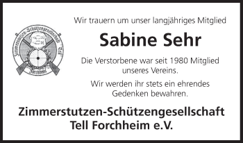 Anzeige von Sabine Sehr von MGO