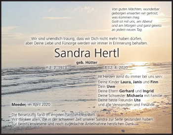 Anzeige von Sandra Hertl von MGO