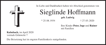 Anzeige von Sieglinde Hoffmann von MGO