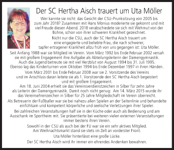 Anzeige von Uta Möller von MGO
