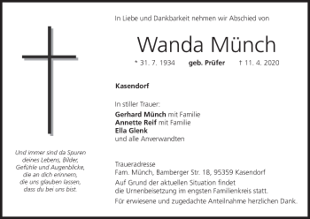 Anzeige von Wanda Münch von MGO