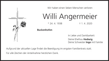 Anzeige von Willi Angermeier von MGO
