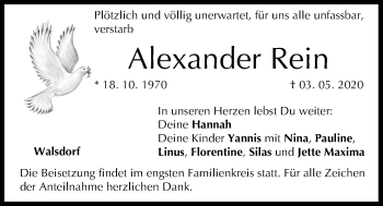 Anzeige von Alexander Rein von MGO