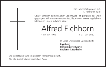 Anzeige von Alfred Eichhorn von MGO